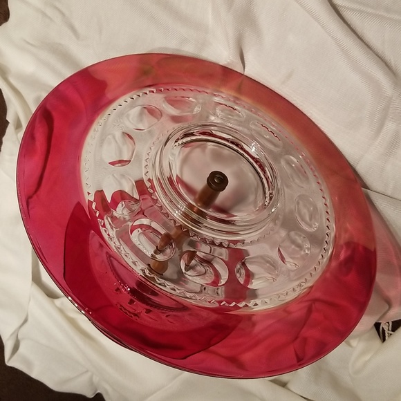 Vintage King's Crown Ruby-Flashed 2-Tier Tidbit Serving Tray - Picture 17 of 17